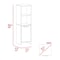 Tuhome Eiffel Kitchen Pantry, Two External Shelves, Single Door Cabinet, Two Interior Shelves White, White ALB7162 - alternate 6